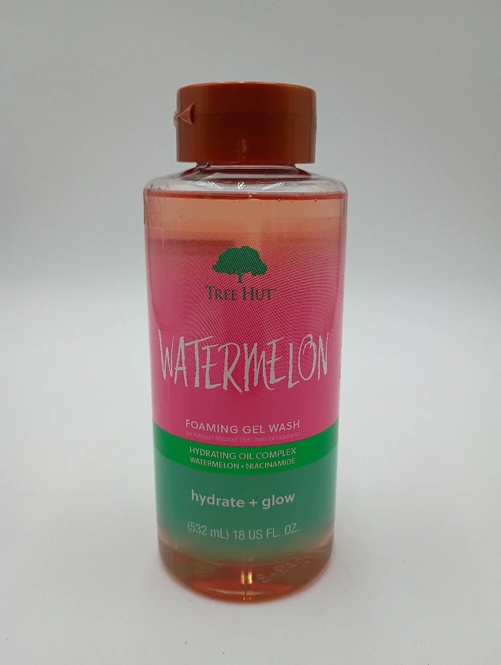Tree Hut Watermelon Foaming Gel Body Wash 18 fl oz Hydrating Oil Complex